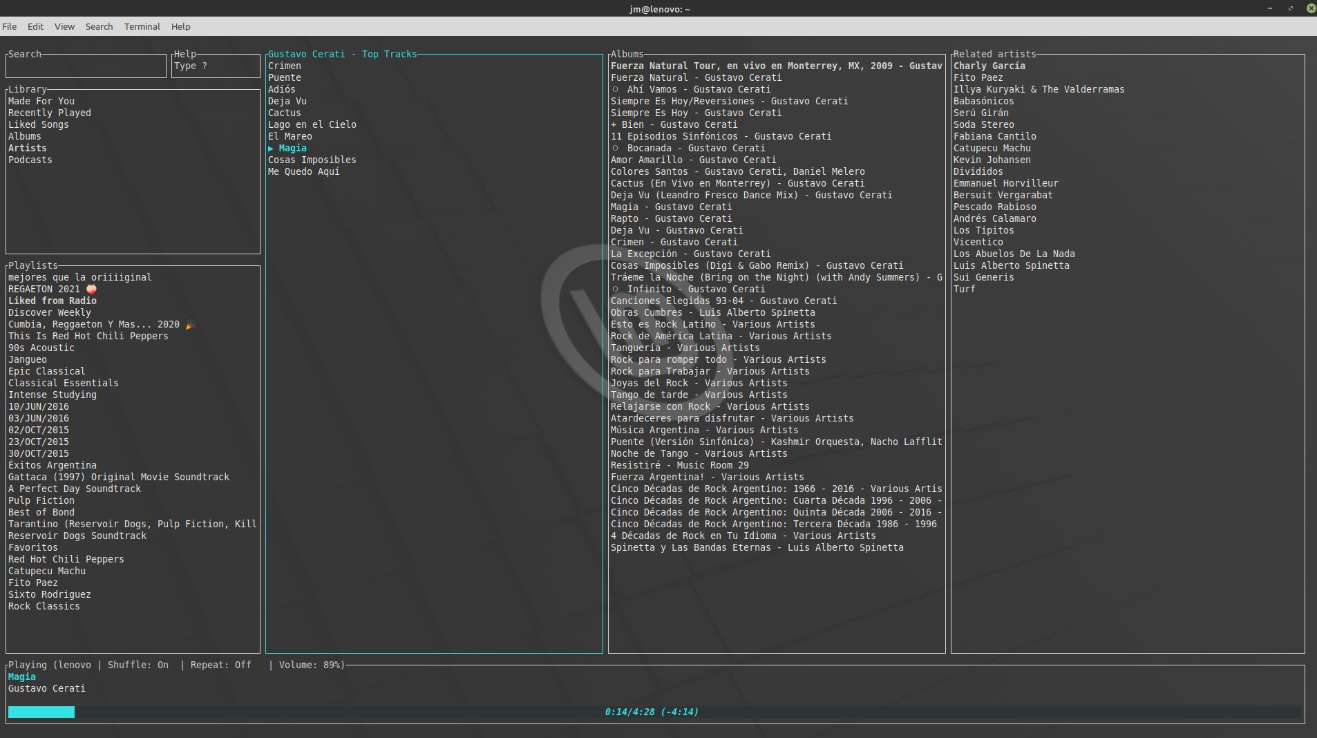 GitHub - Thrasd/spotify-now-playing-terminal: Show the current playing  Spotify song in a terminal window